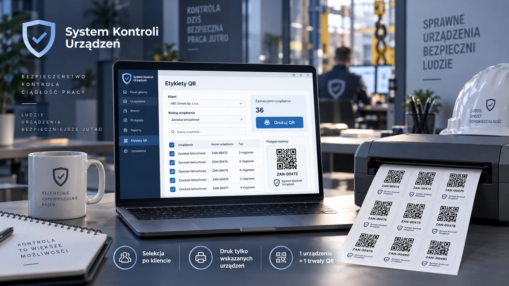Generowanie i druk kodów QR